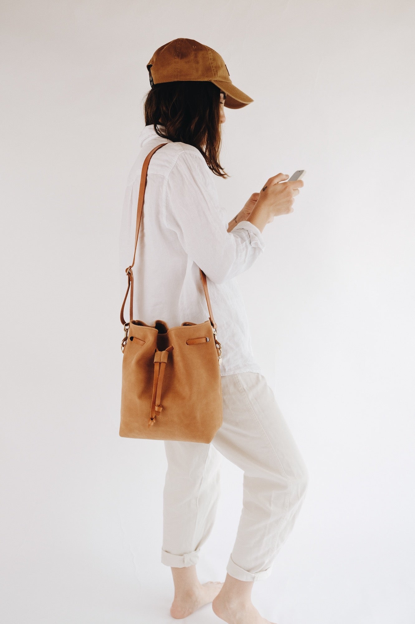 Minimalistische und nachhaltige Bucket Bag