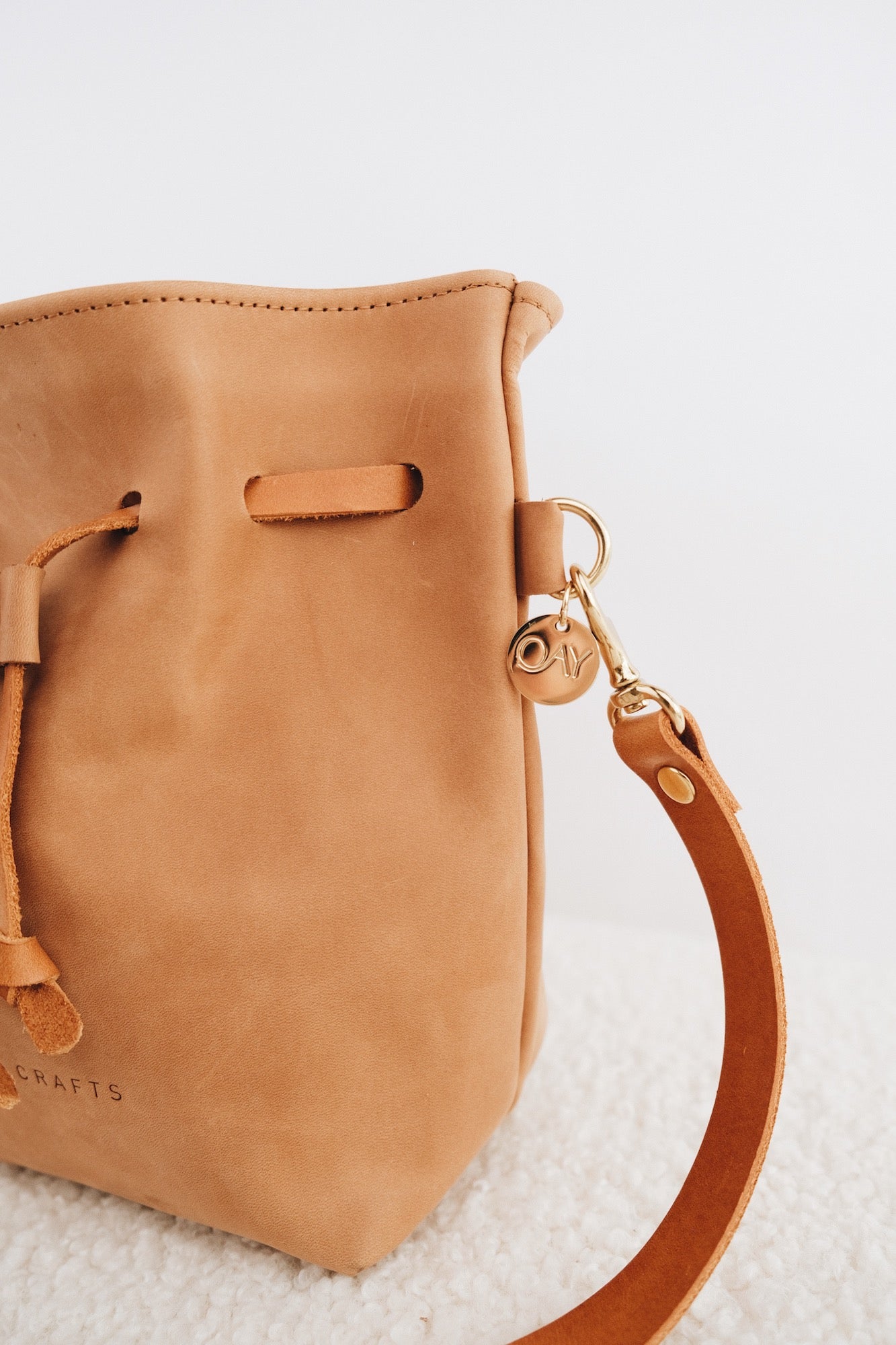 Minimalistische Leder Bucket Bag