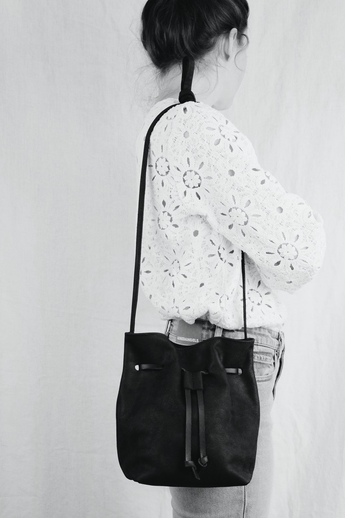 Bioleder Bucket Bag ULAH - schwarz