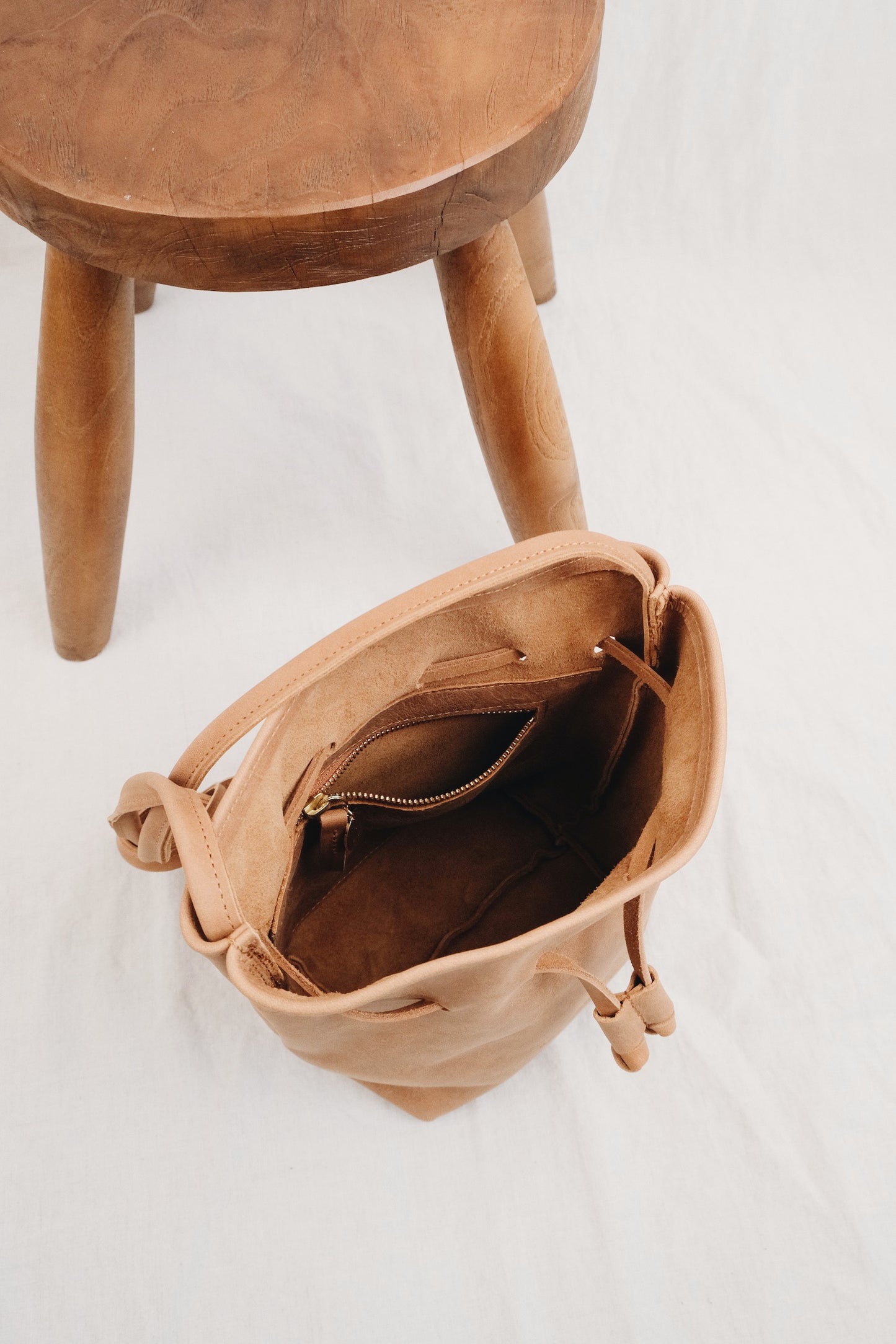 Bioleder Bucket Bag ULAH - schwarz
