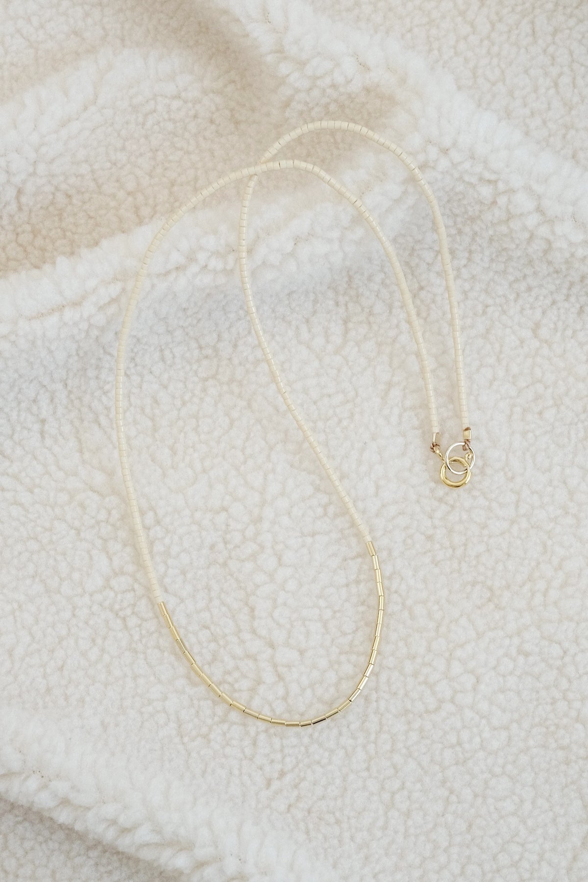 Echtgold Halskette SIREN - beige