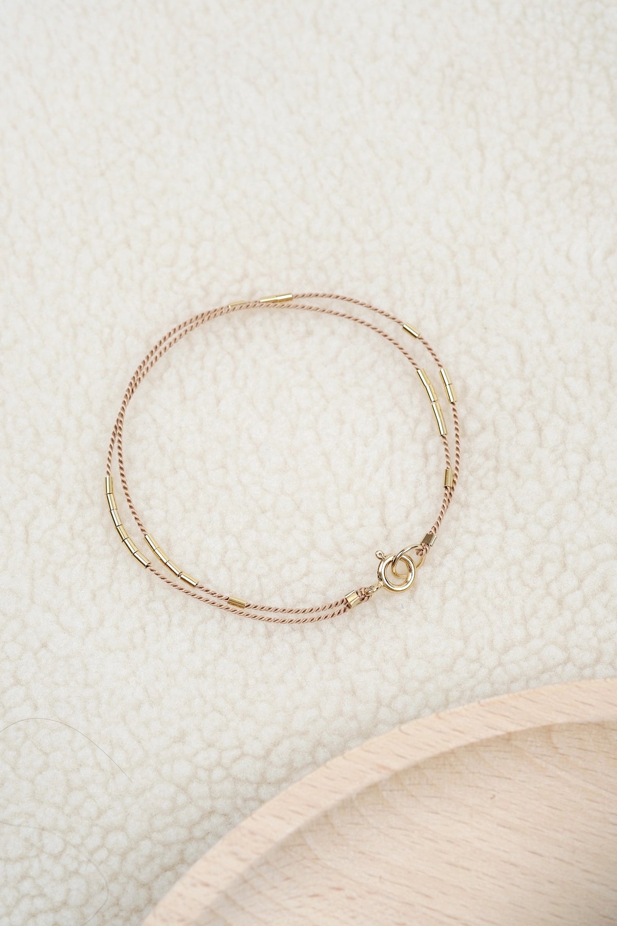 Echtgold Armband SHIFT - braunbeige