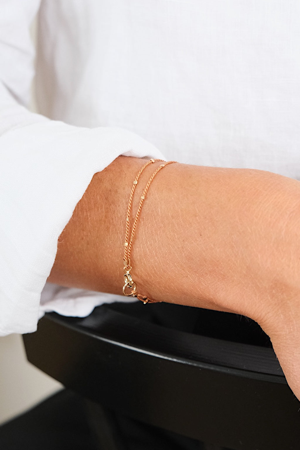 Echtgold Armband STARDUST - rostorange