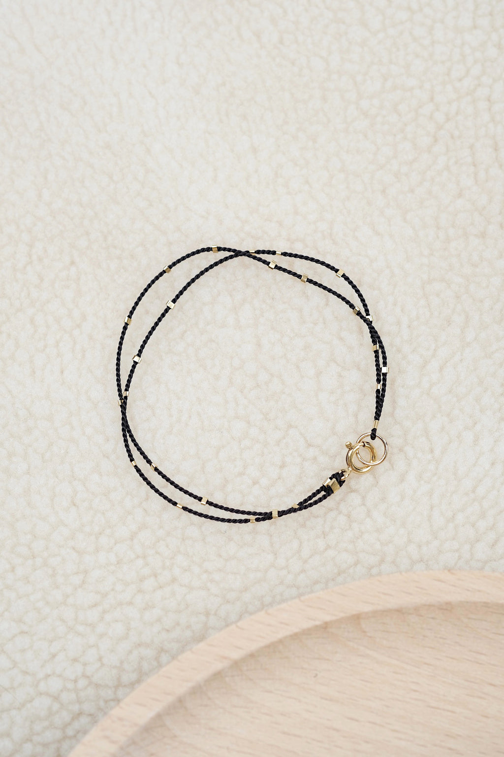 Echtgold Armband STARDUST - schwarz