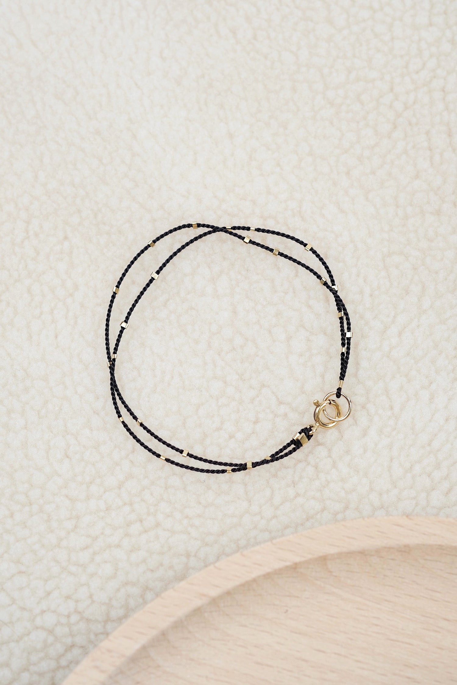 Echtgold Armband STARDUST - schwarz