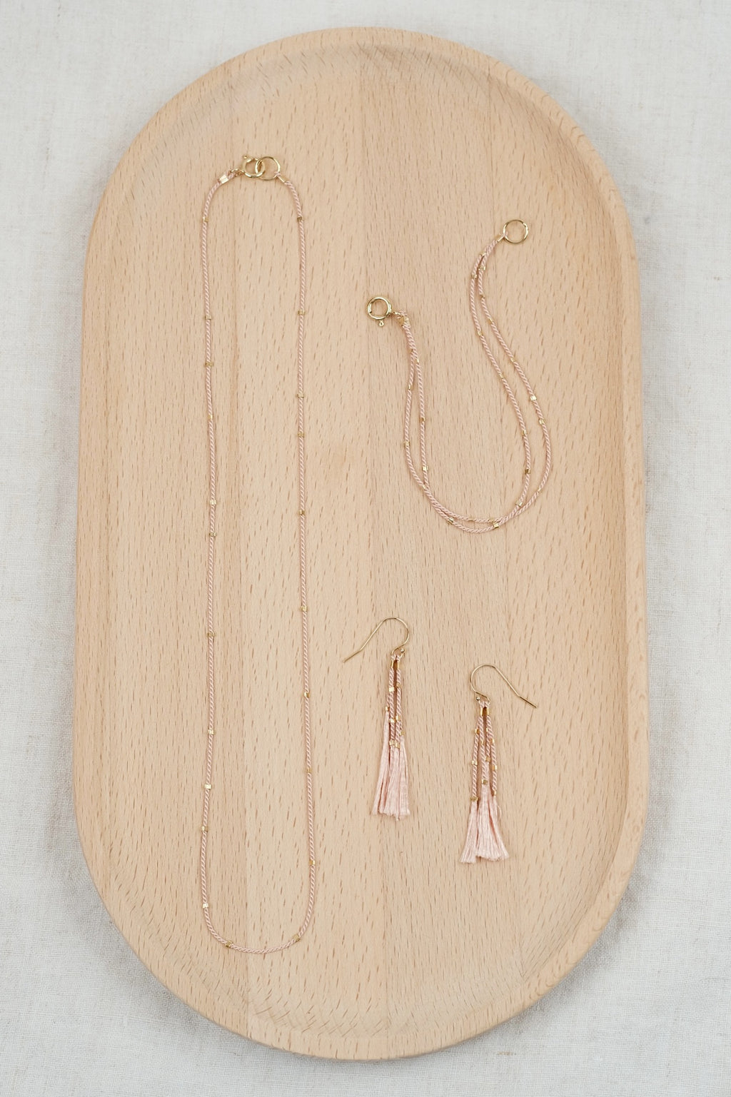 Echtgold Halskette STARDUST - hellrosa