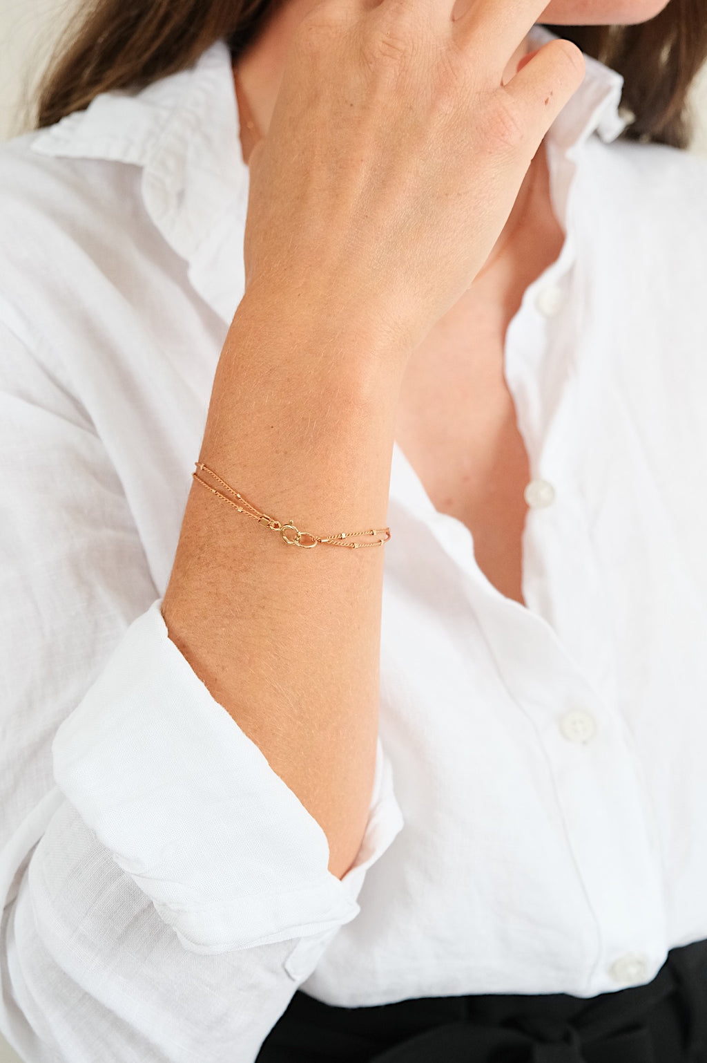 Echtgold Armband STARDUST - rostorange