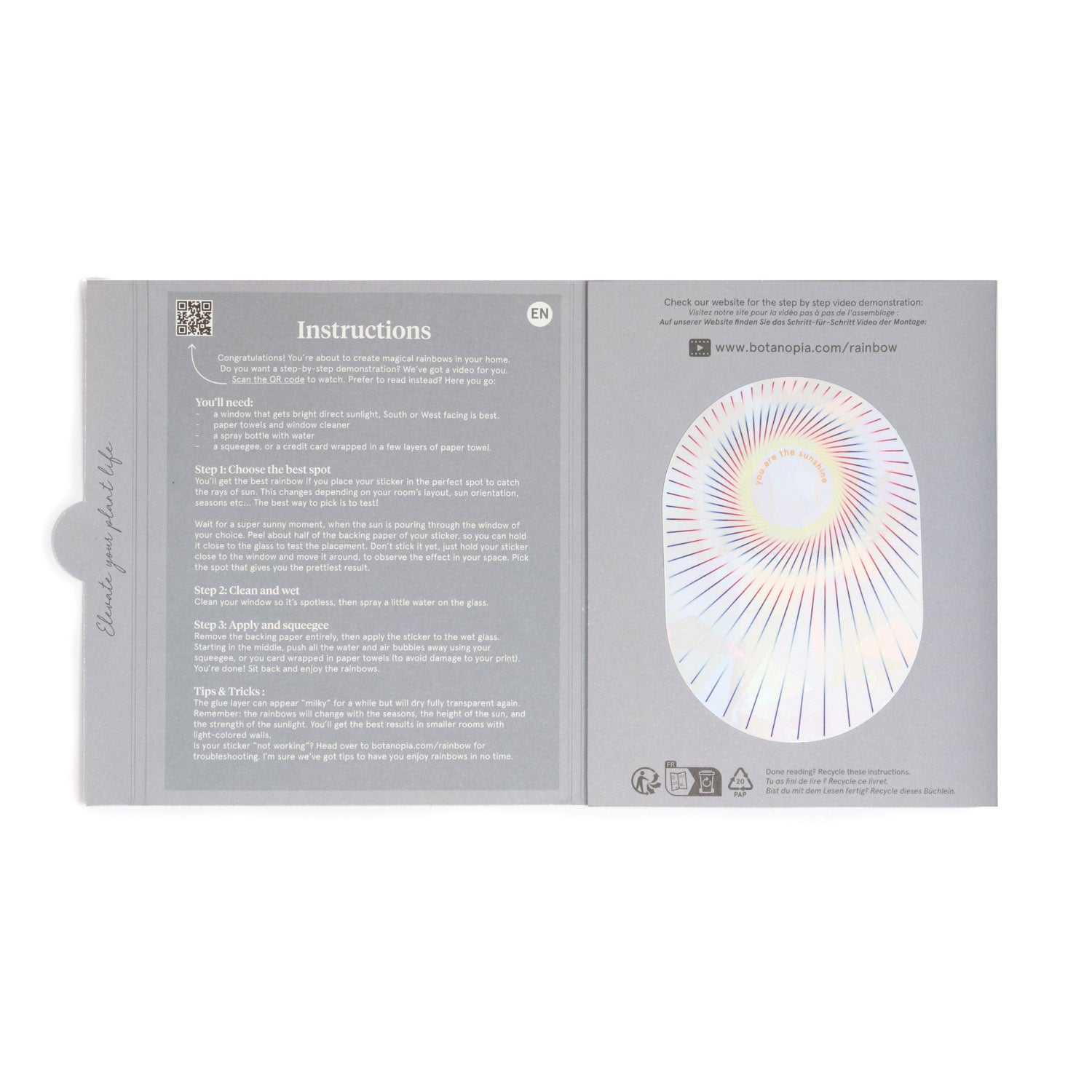 Regenbogen Aufkleber - you are the sunshine