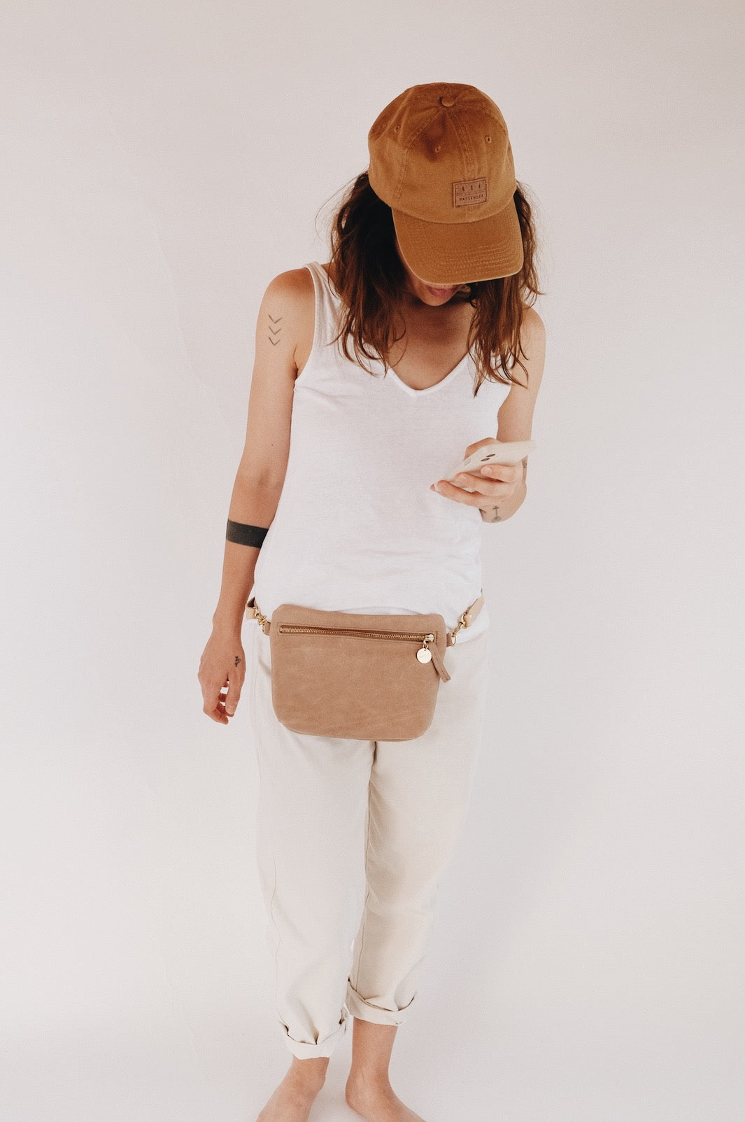 Minimalistische Brusttasche aus Eco Leder