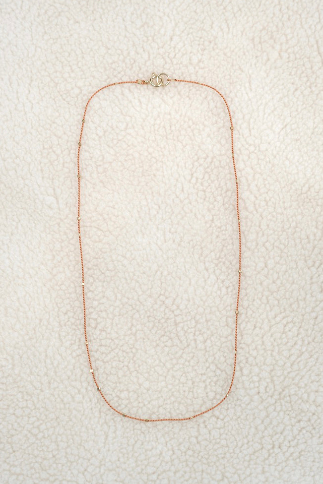 Echtgold Halskette STARDUST - rostorange