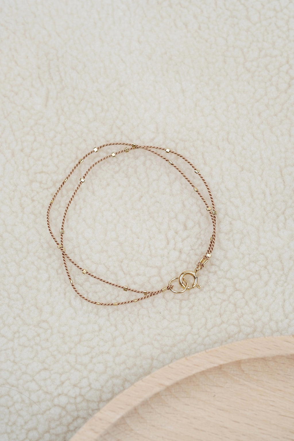 Echtgold Armband STARDUST - beigebraun