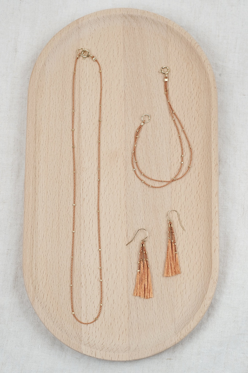 Echtgold Armband STARDUST - rostorange