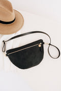 Bioleder Bauchtasche HALFMOON - schwarz