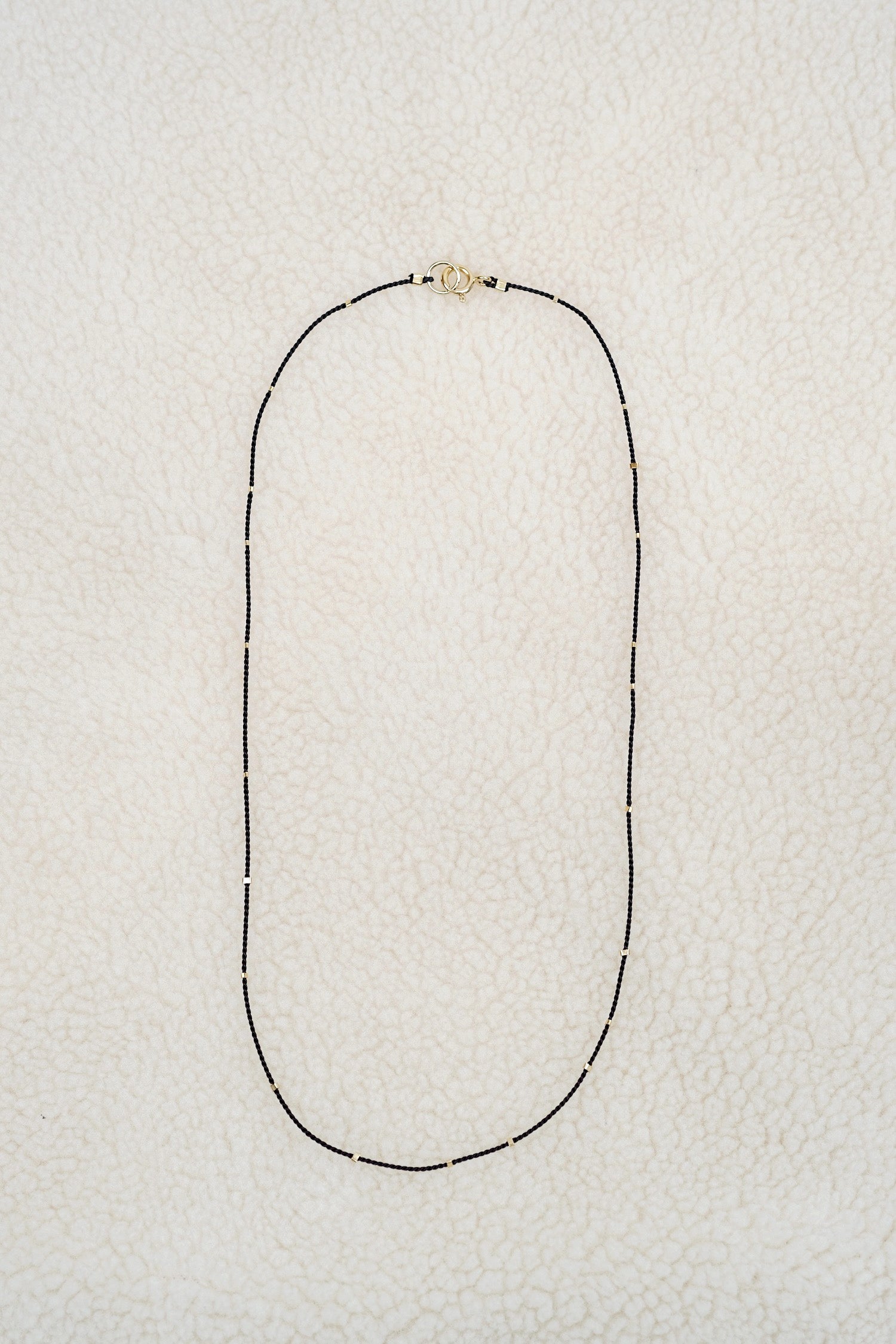 Echtgold Halskette STARDUST - schwarz