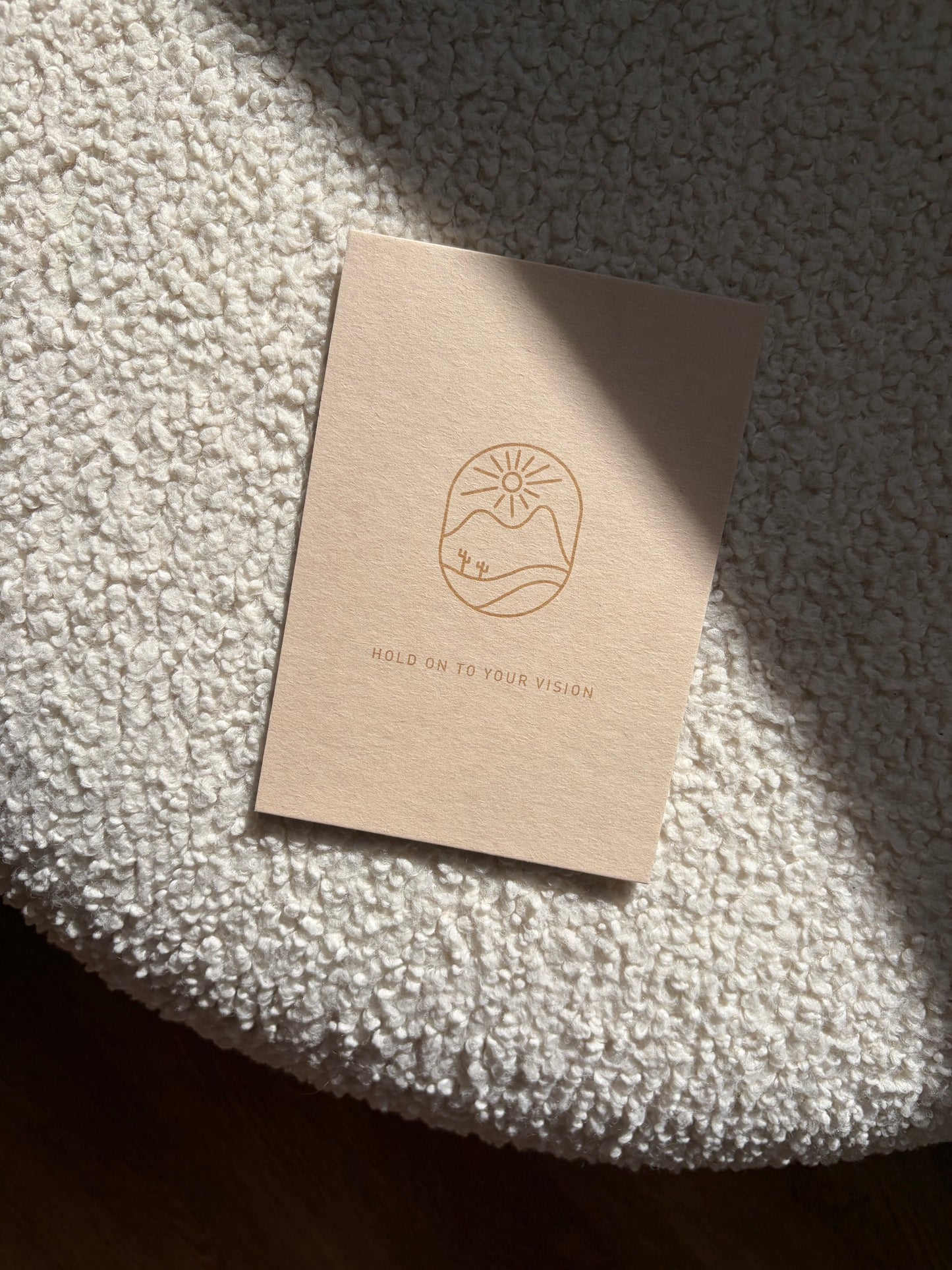 Eco-Pappe Postkarte / hold on to your vision