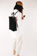 Bioleder Rucksack HULO - schwarz