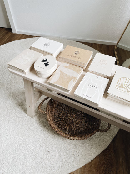 Eco-Pappe Postkarte / so happy for you