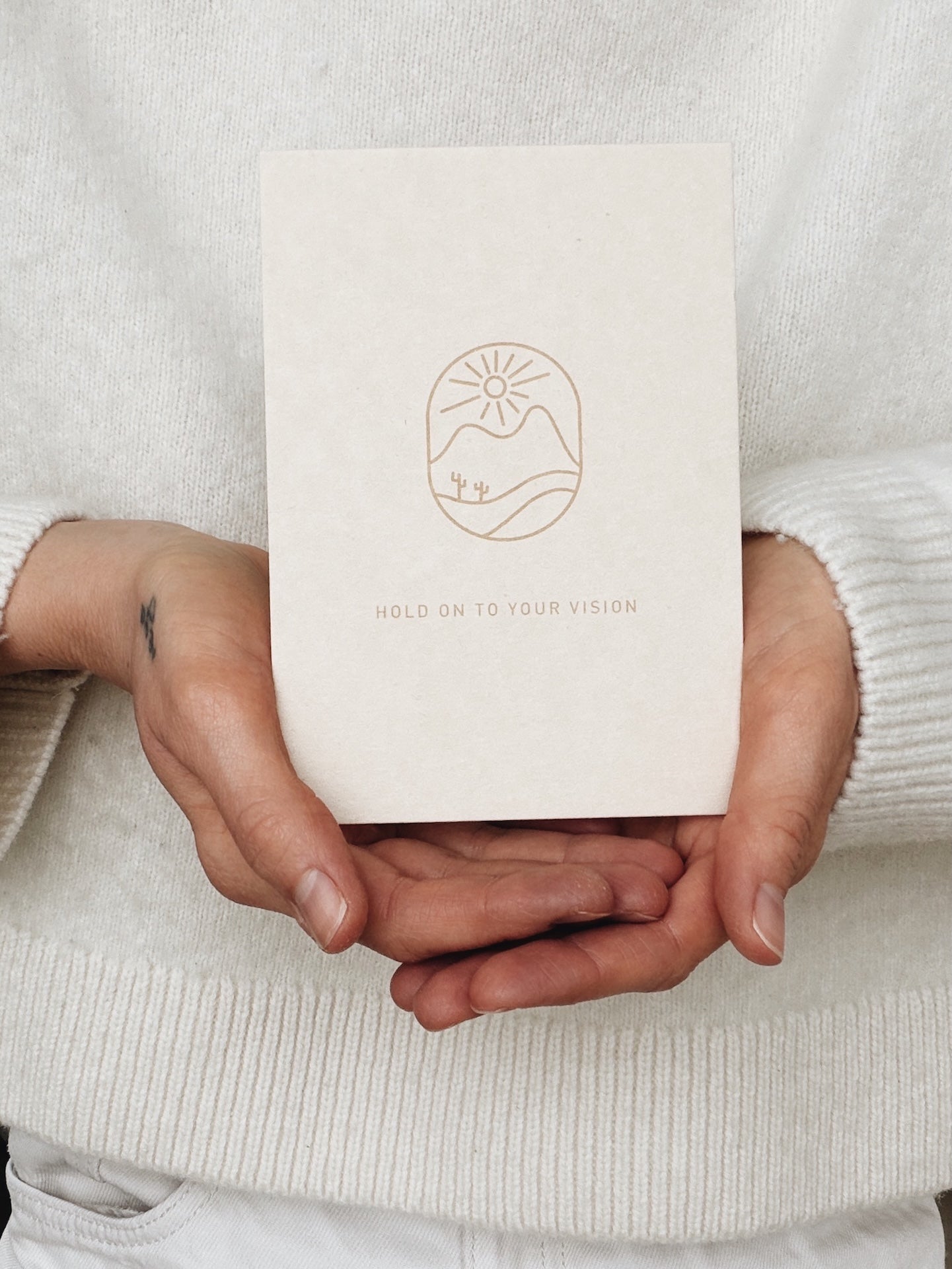 Eco-Pappe Postkarte / hold on to your vision