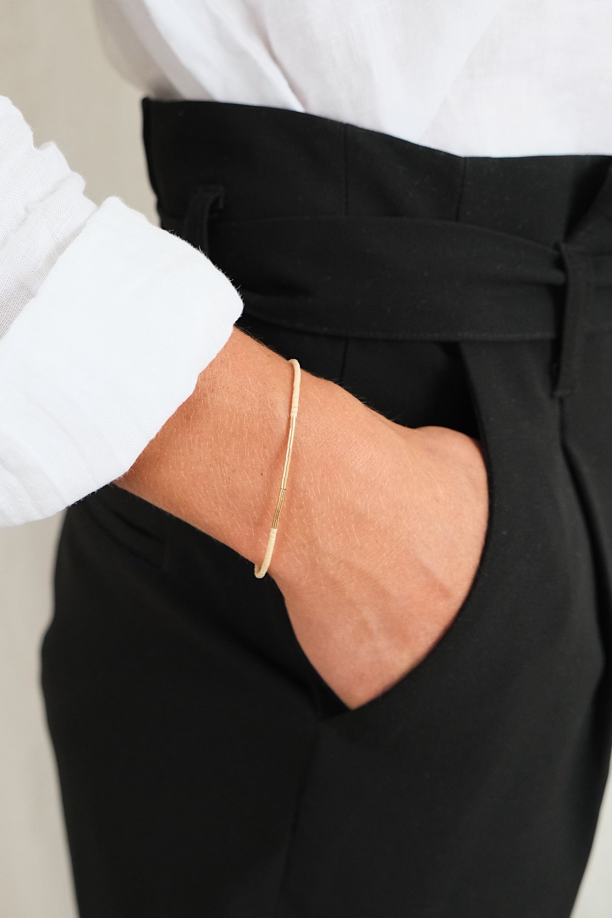 Echtgold Armband SIREN - beige