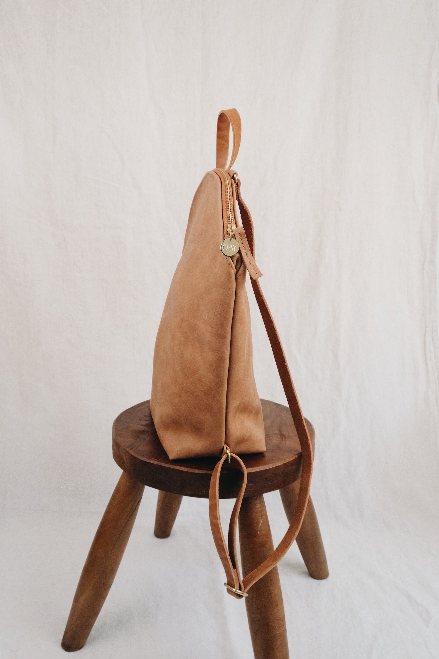 Bioleder Rucksack CURVE - braun