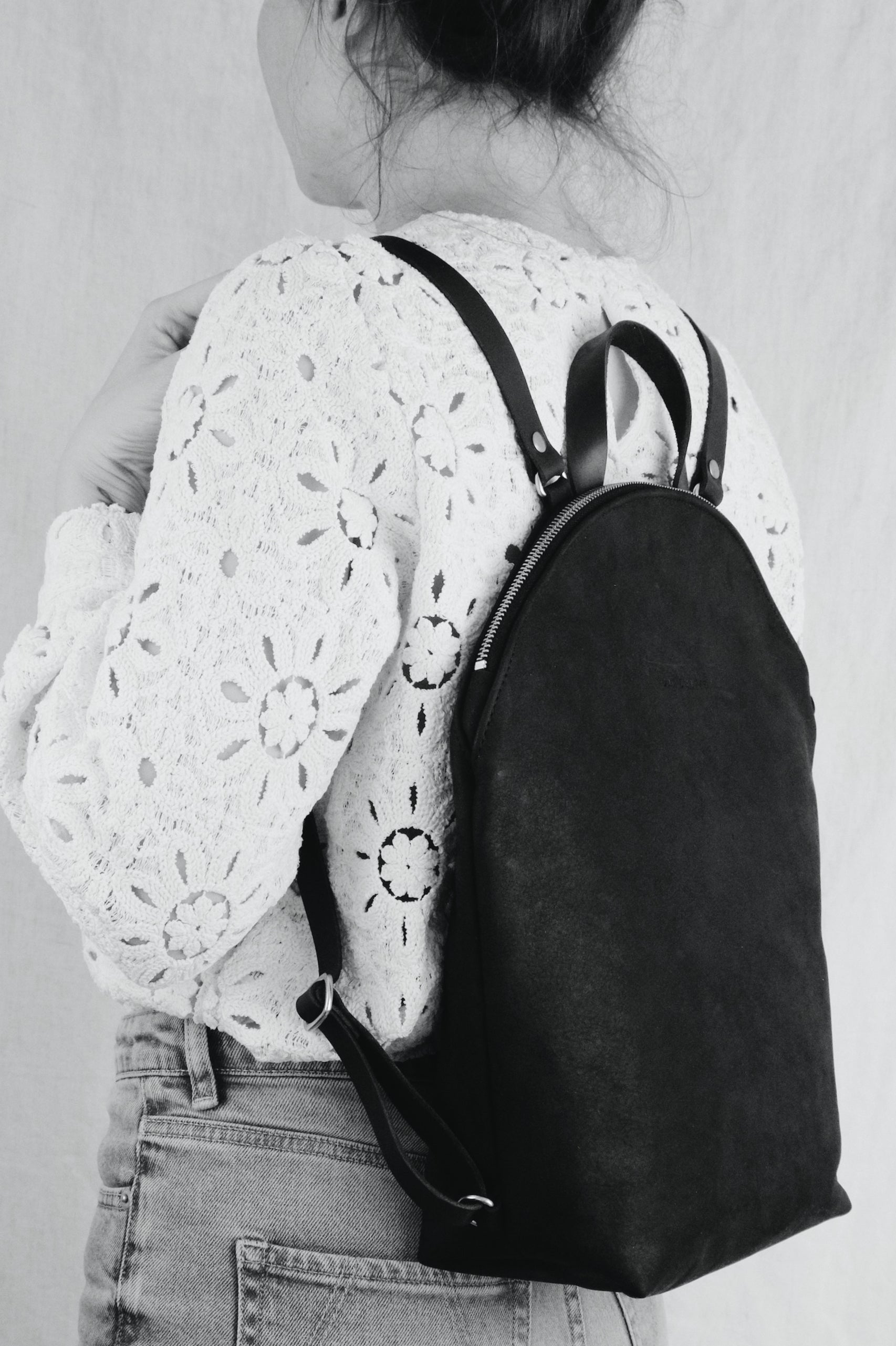 Bioleder Rucksack CURVE - braun