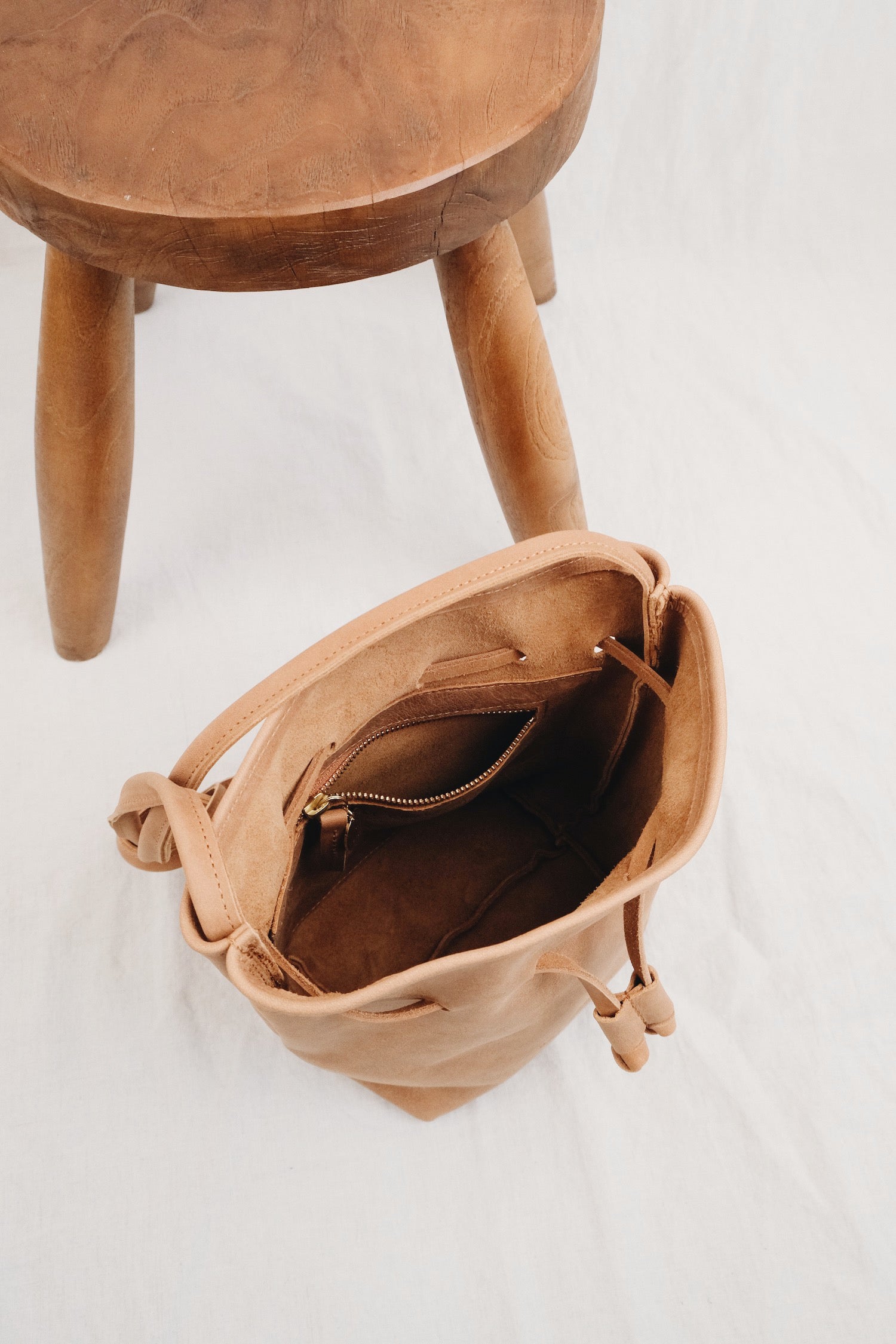 Bioleder Bucket Bag ULAH - braun