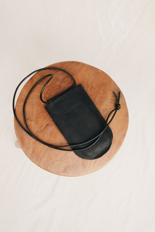 Bioleder Smartphonetasche ARC - schwarz
