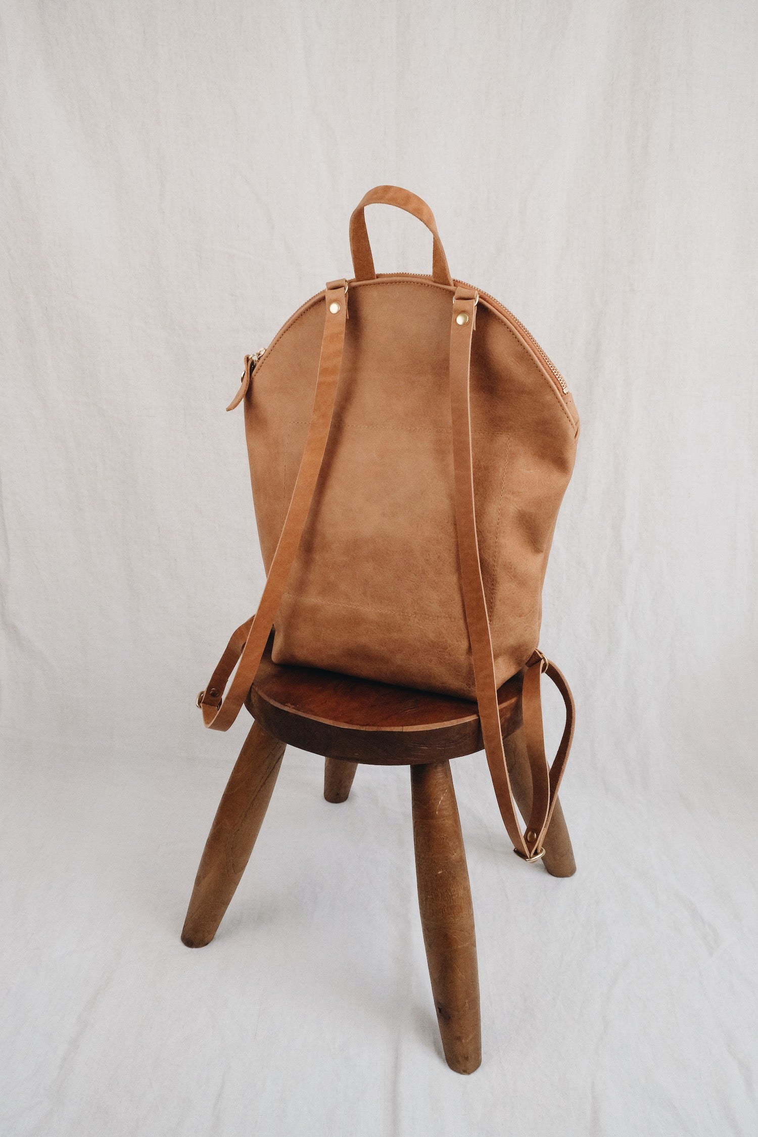 Bioleder Rucksack CURVE - braun