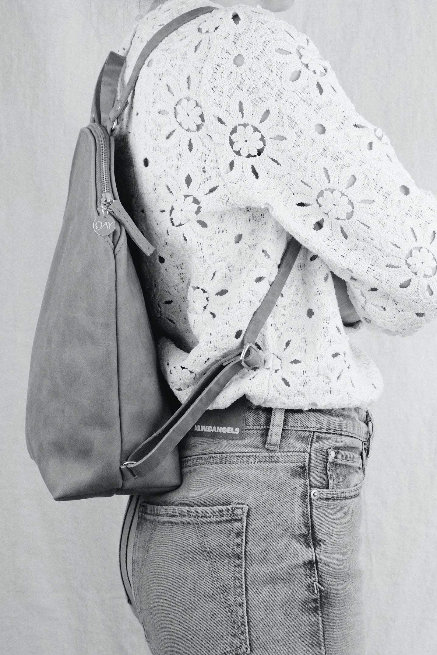 Bioleder Rucksack CURVE - braun