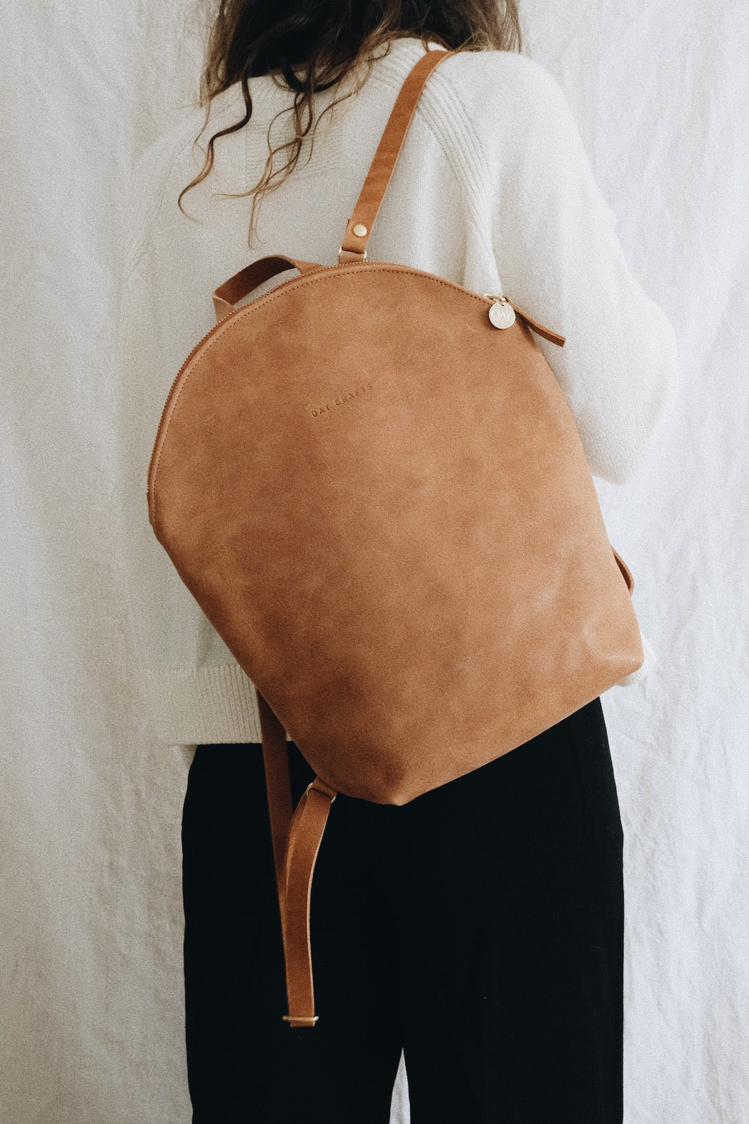 Bioleder Rucksack CURVE - braun