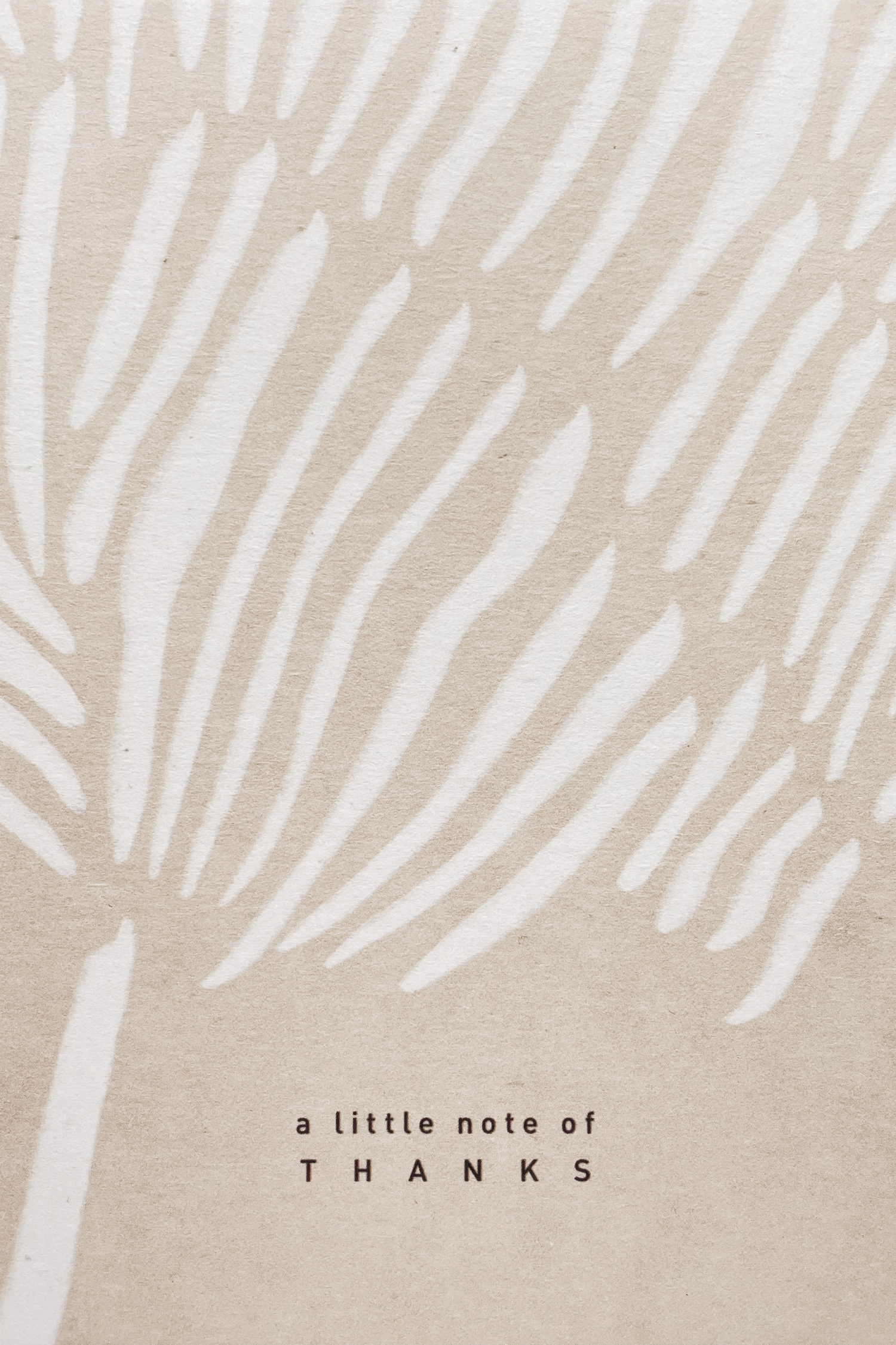 Postcard - A LITTLE NOTE OF THANKS