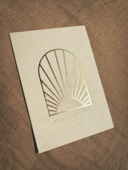 Eco-Pappe Postkarte / sending sunshine