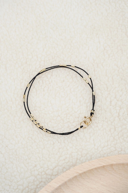 Echtgold Armband SHIFT - schwarz