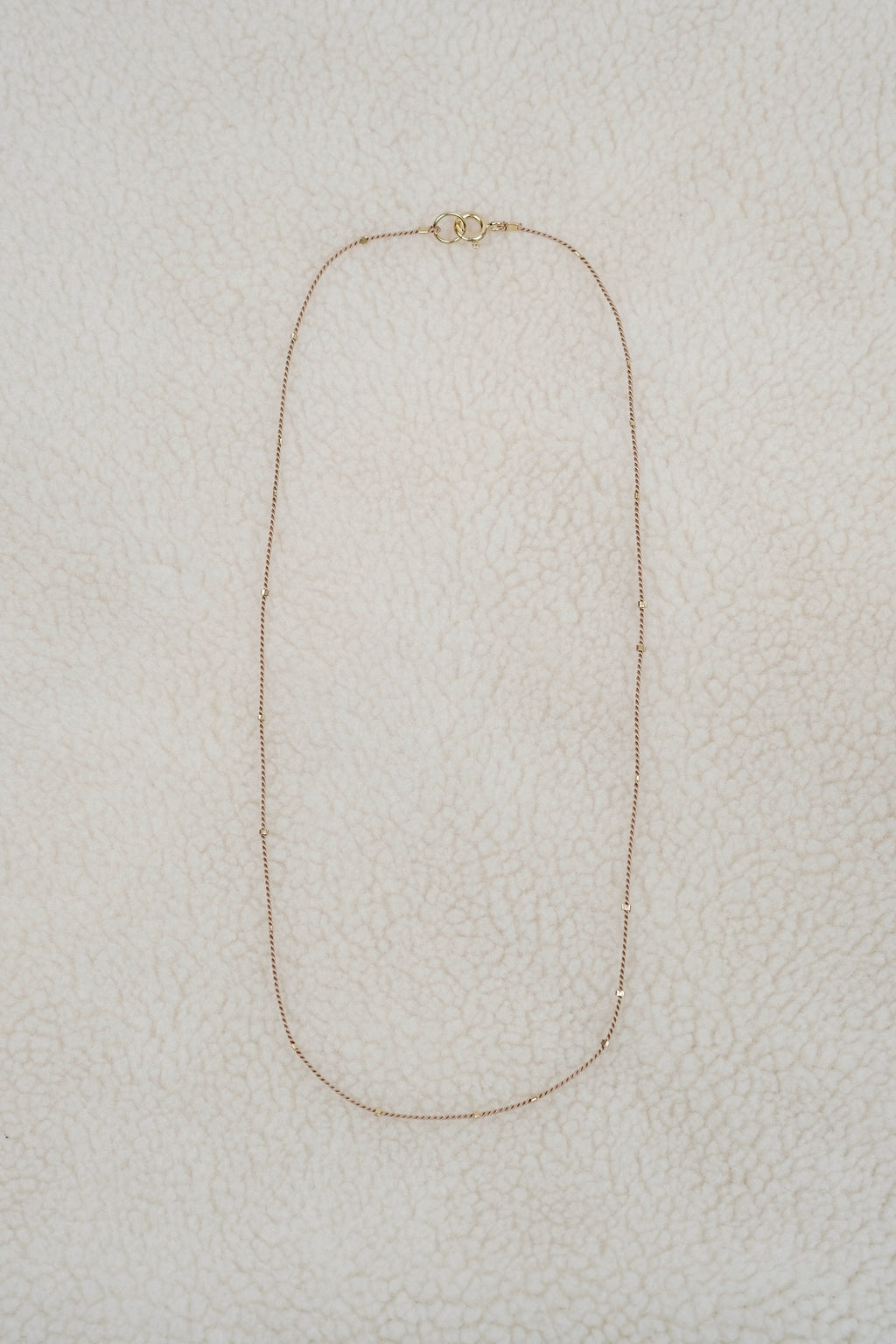 Echtgold Halskette STARDUST - beigebraun