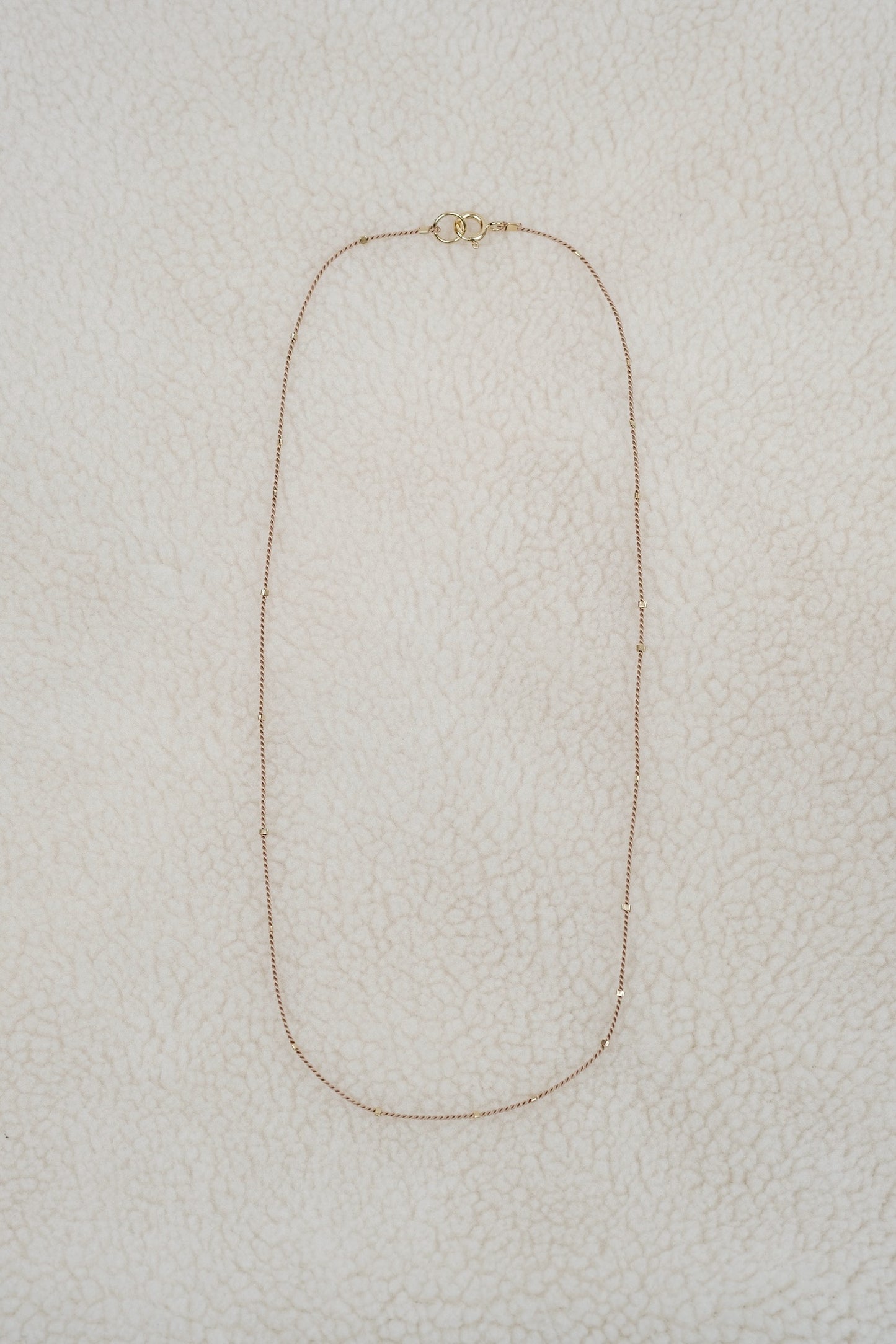 Echtgold Halskette STARDUST - braunbeige