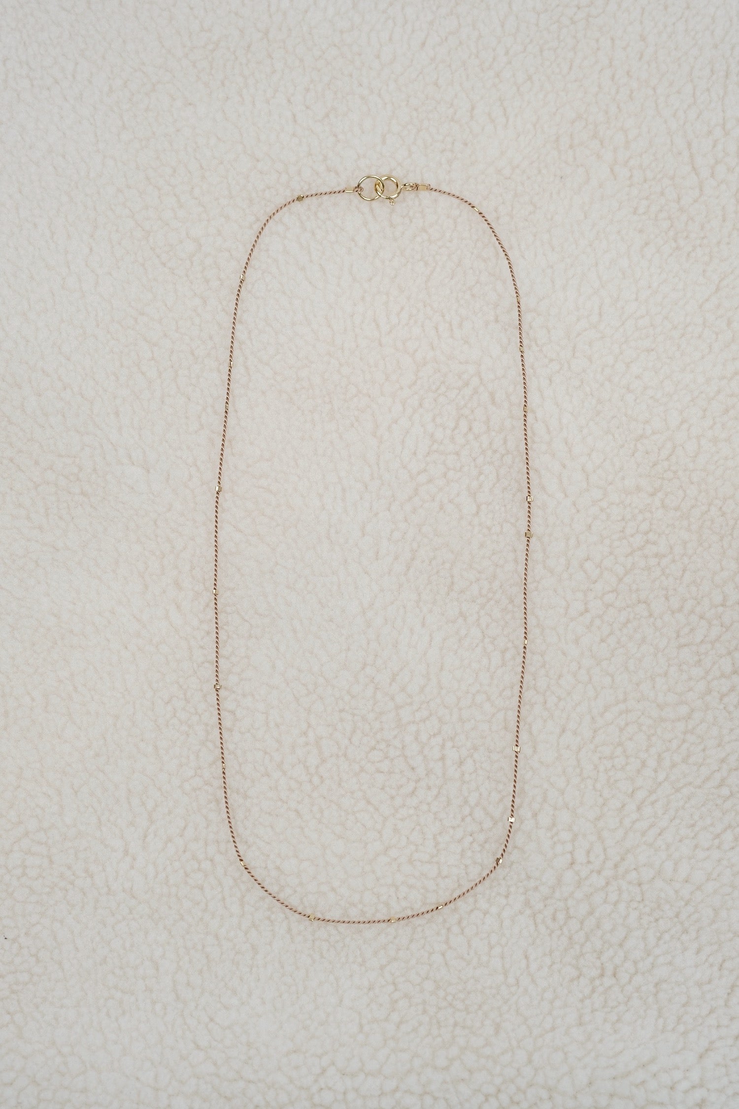 Echtgold Halskette STARDUST - beigebraun