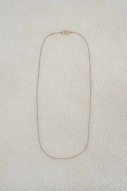 Echtgold Halskette STARDUST - braunbeige