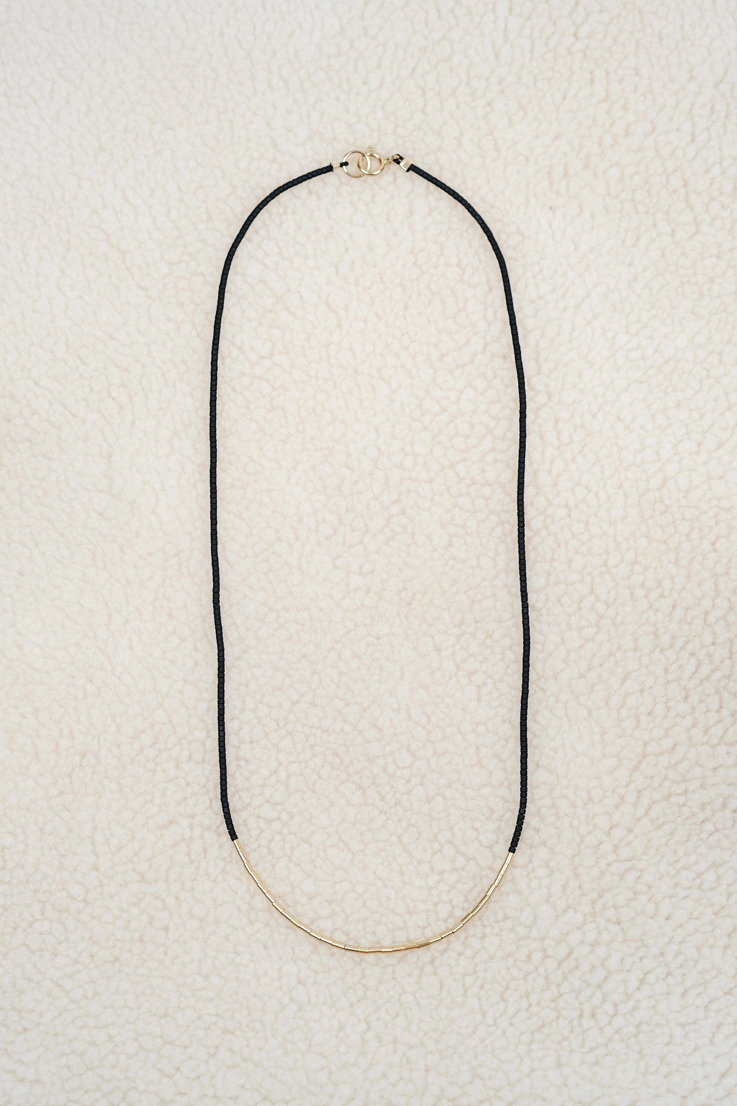 Echtgold Halskette SIREN - schwarz