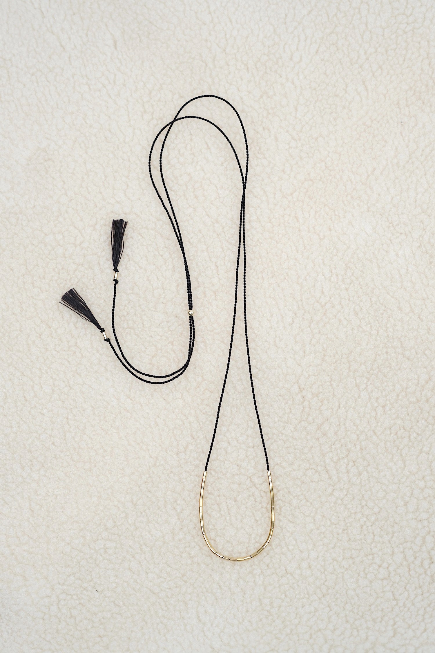 Echtgold Halskette SHIFT - schwarz