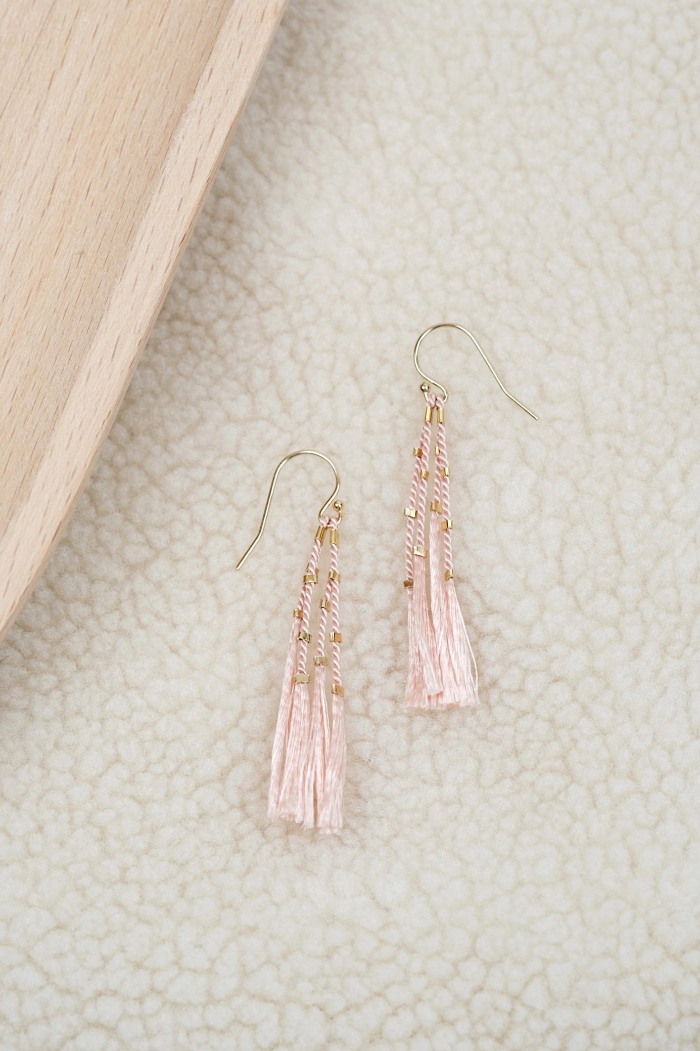 Echtgold Ohrringe STARDUST - hellrosa