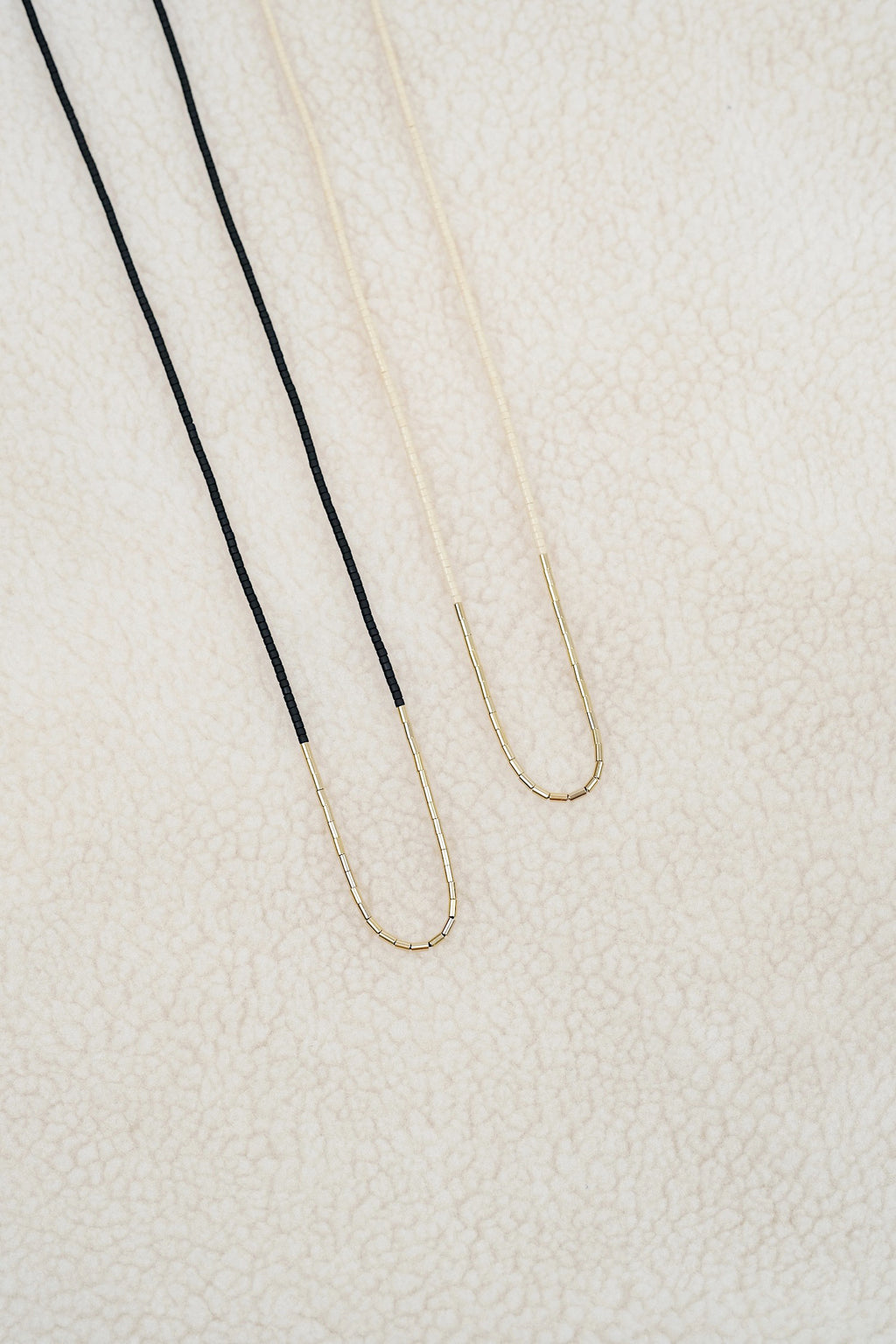 Echtgold Halskette SIREN - schwarz