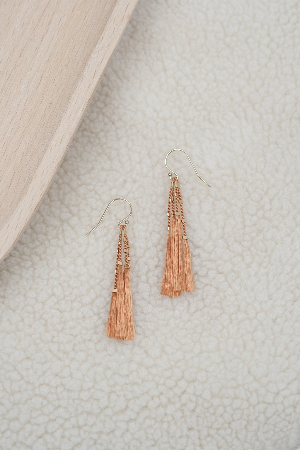 Echtgold Ohrringe STARDUST - rostorange