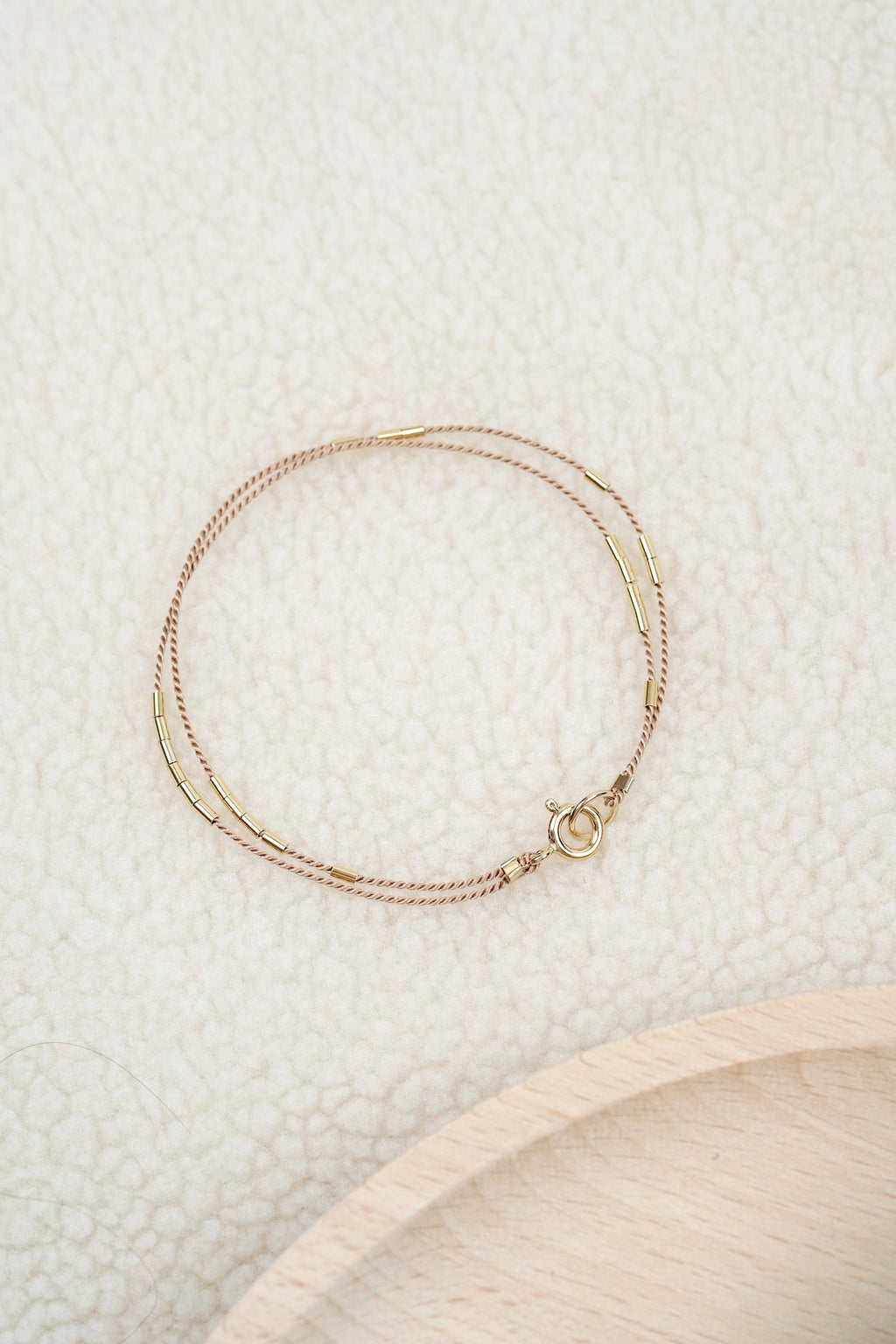 Echtgold Armband SHIFT - braunbeige