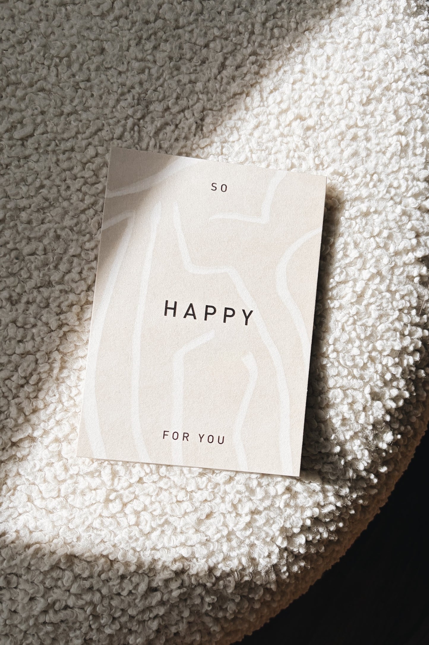 Eco-Pappe Postkarte / so happy for you